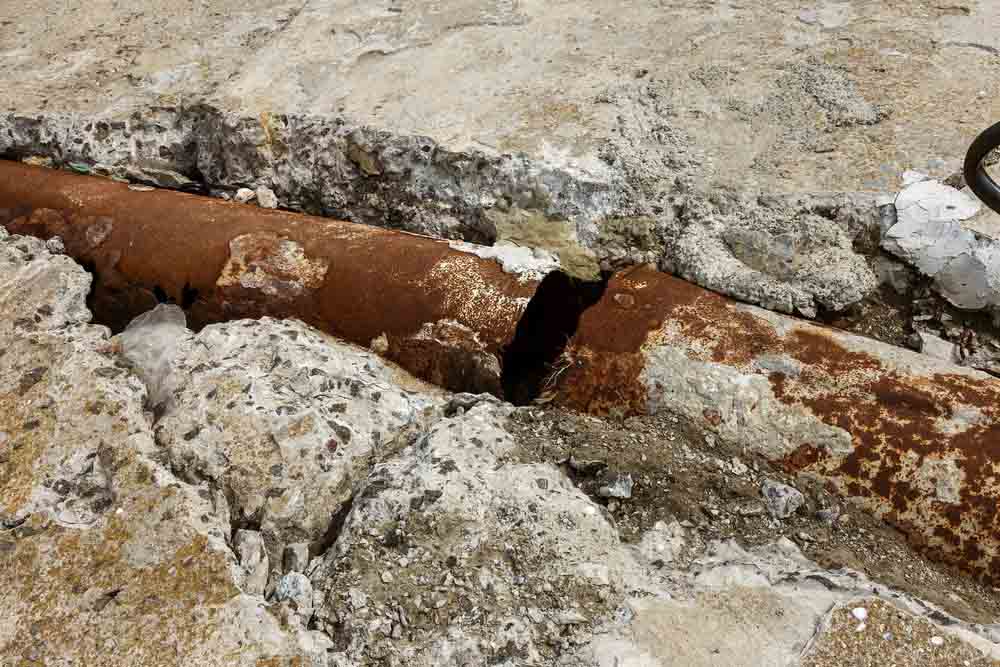 Corroded pipes