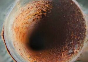 minor corrosion in pipe interior