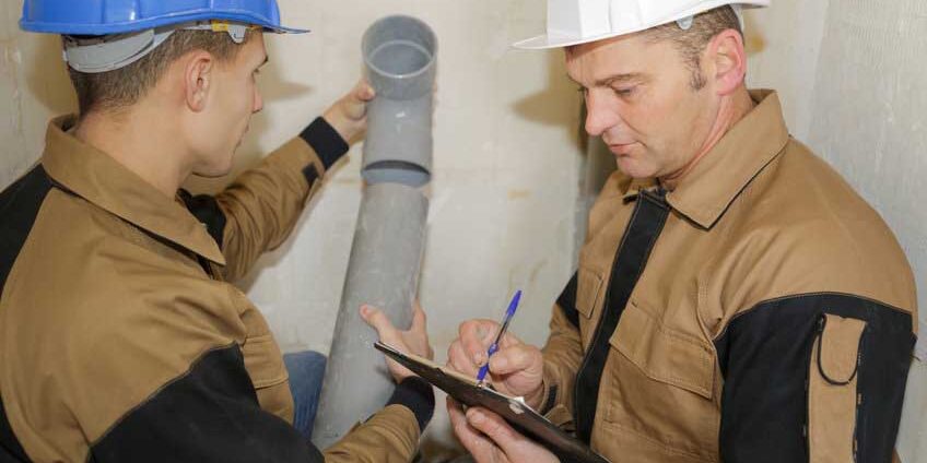 contractor manager writing the piping list